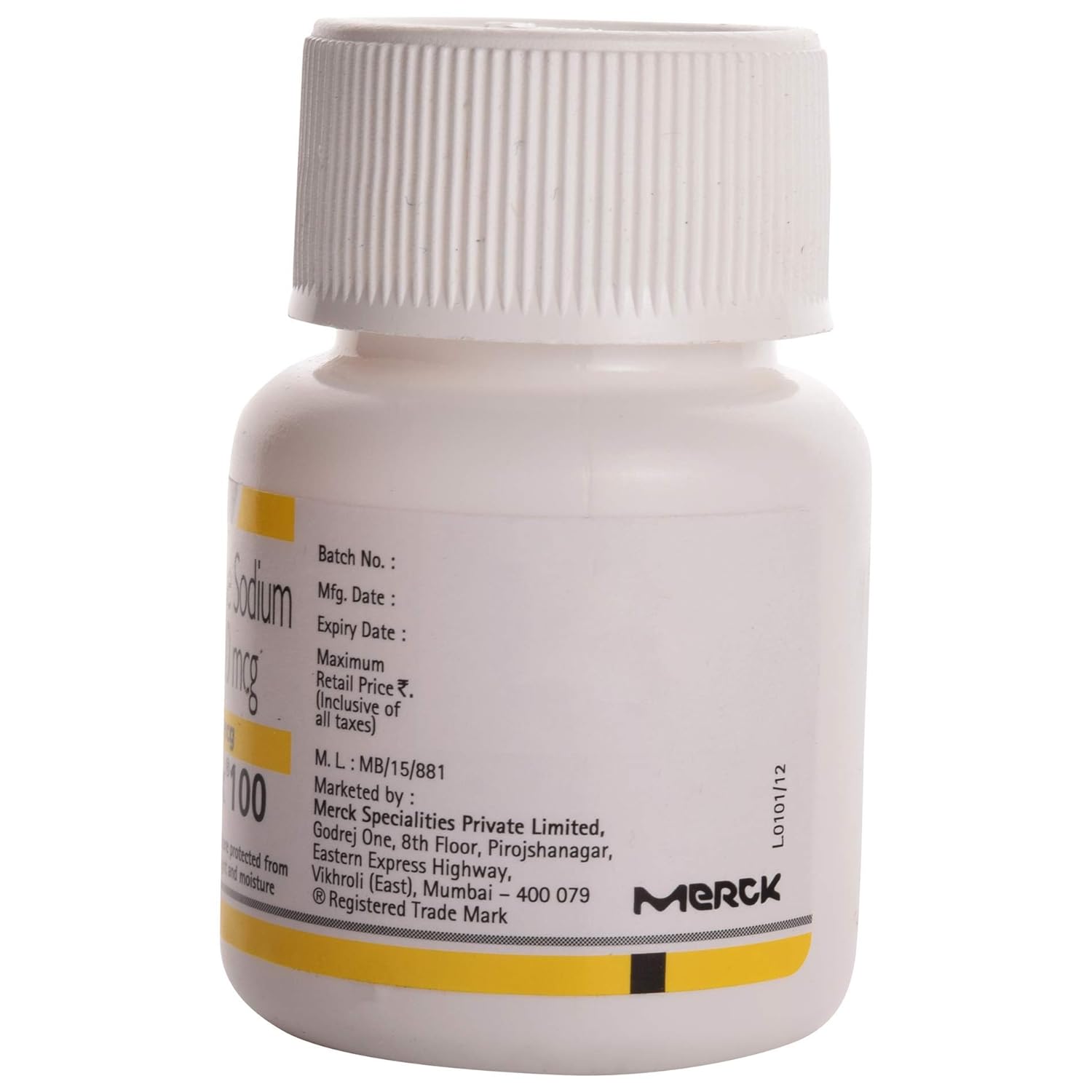 Euthyrox 100mcg Tablet 10`s
