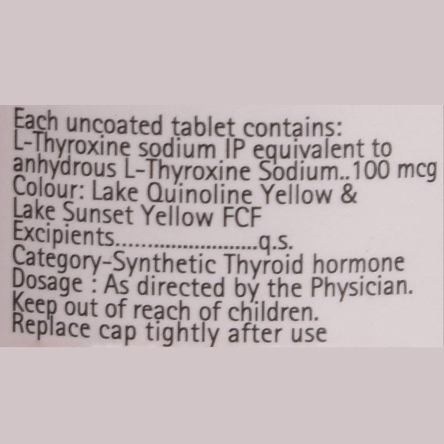 Euthyrox 100mcg Tablet 10`s
