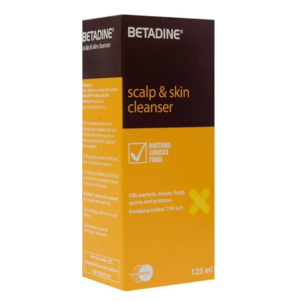 Betadine Scalp And Skin Cleanser, 125ml