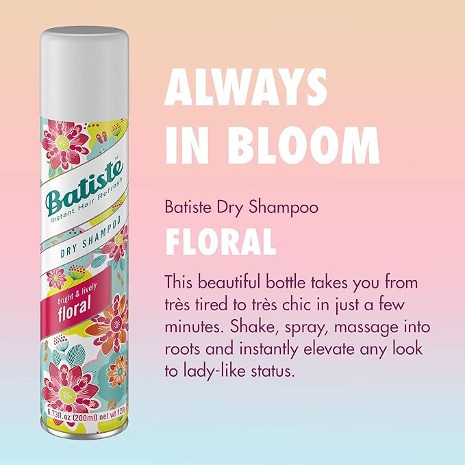 Batiste Dry Shampoo Floral Essence, 200ml