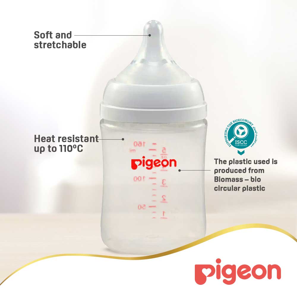 Pigeon Softouch Wide-neck Nursing Bottle, 160ml (81224)