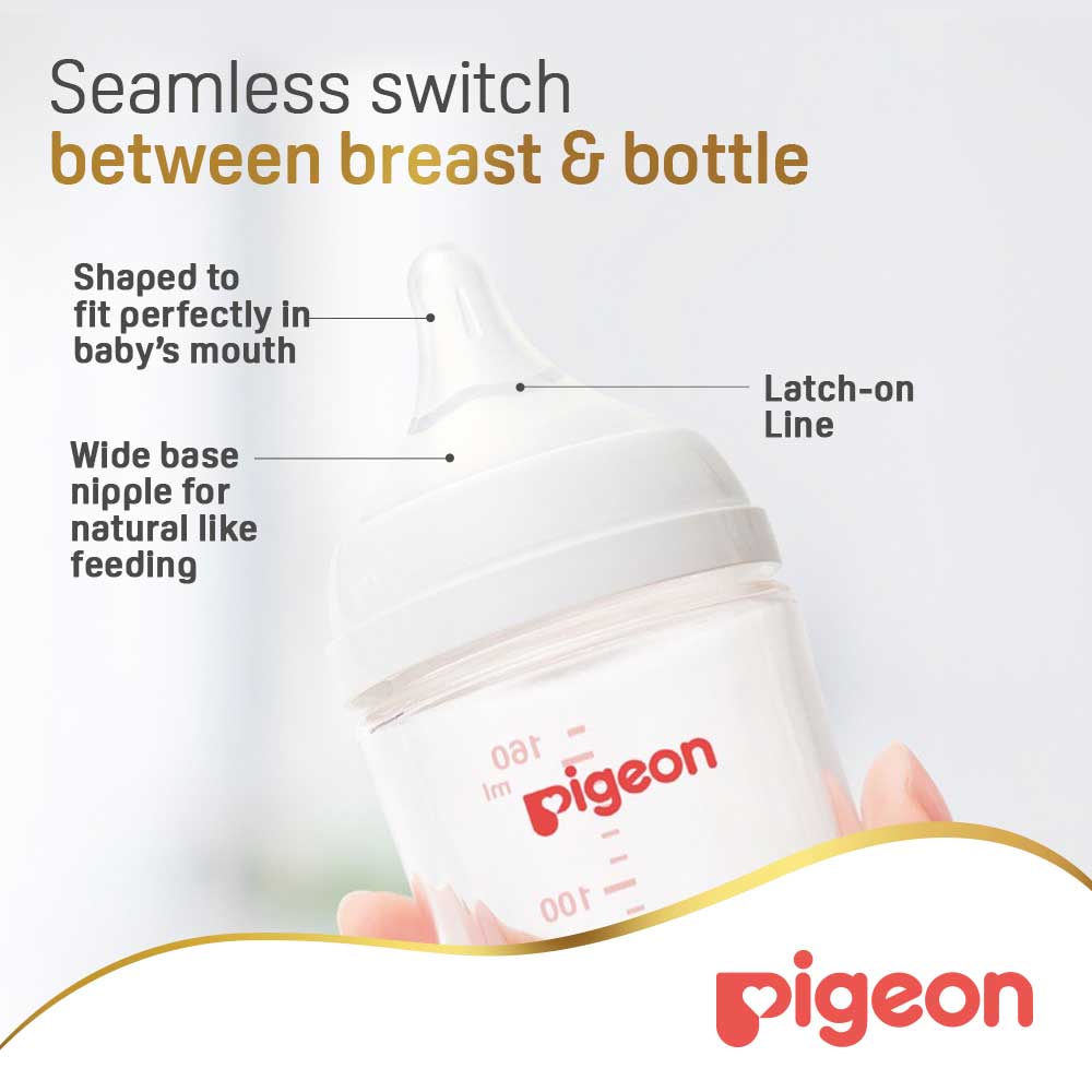 Pigeon Softouch Wide-neck Nursing Bottle, 160ml (81224)