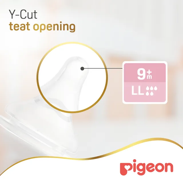 Pigeon Softouch Wide-neck Nipple Size Ll, 2pcs (81243)