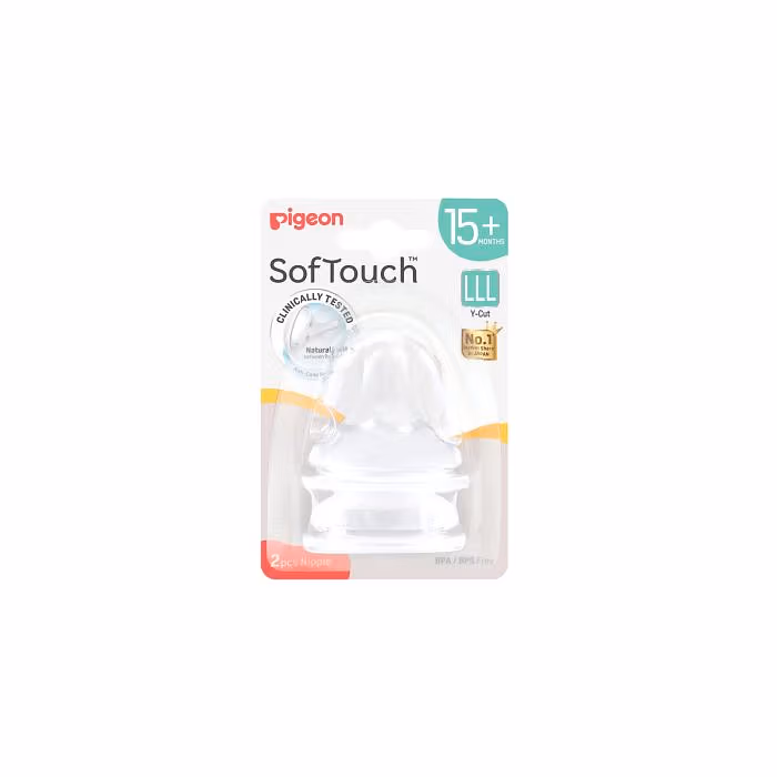 Pigeon Softouch Wide-neck Nipple Size Lll, 2pcs (81244)