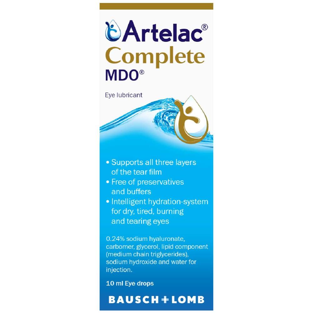 Artelac Complete Mdo Lubricating Eye Drops For Dry Eyes 10ml