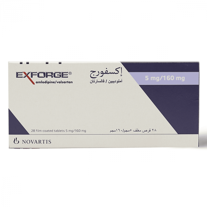 Exforge (amlodipine & Valsartan) 5/160mg Tablets, Pack Of 28