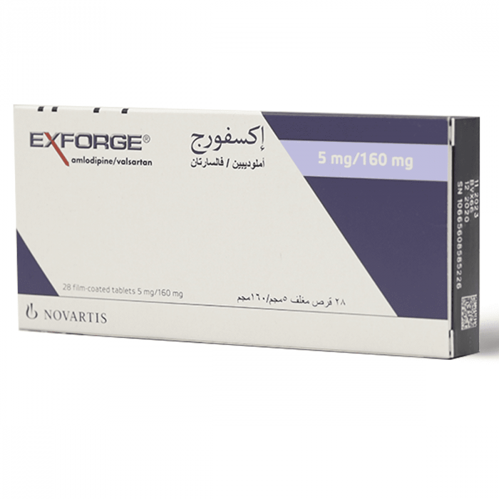Exforge (amlodipine & Valsartan) 5/160mg Tablets, Pack Of 28