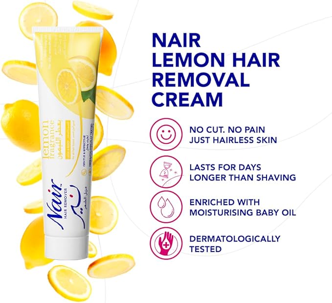 Nair Hair Remover Cream, Lemon Scent, 150ml