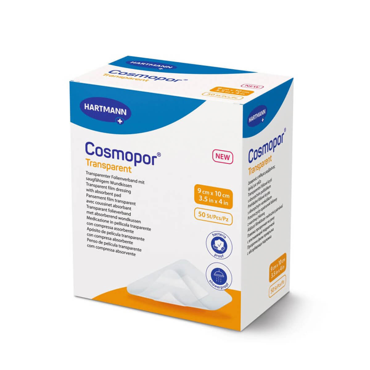 Cosmopor Transparent Sterile Dressing 9 X 10cm 50 Pieces For Waterproof Wound Protection