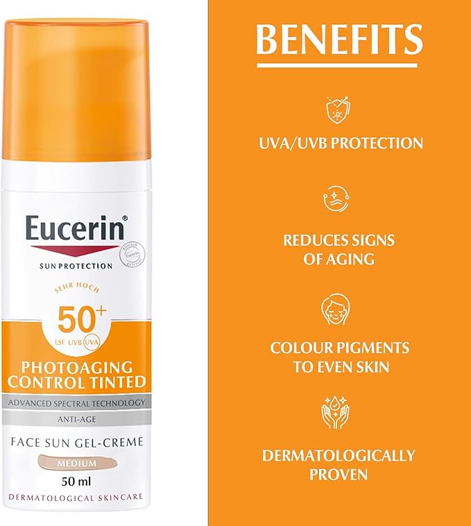 Eucerin Photoaging Control Tinted Sun Gel Cream Medium 50ml