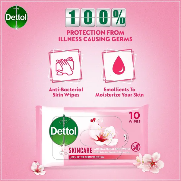 Dettol Antibacterial Wipes Skincare 10's