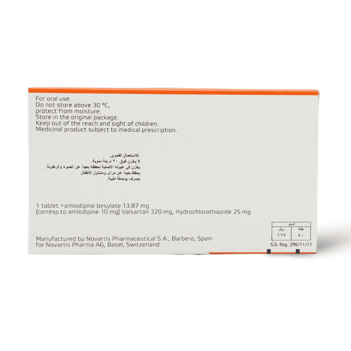 Exforge Fct Amlodipine Valsartan 10/320mg 4x7