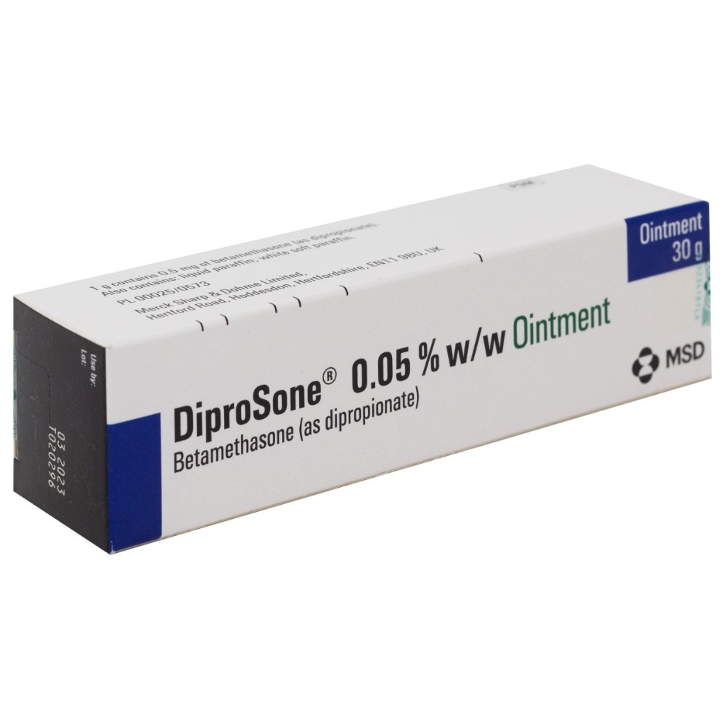 Diprosone Betamethasone 0.05% Ointment 30g – Relief Of Inflammatory & Itchy Skin Conditions