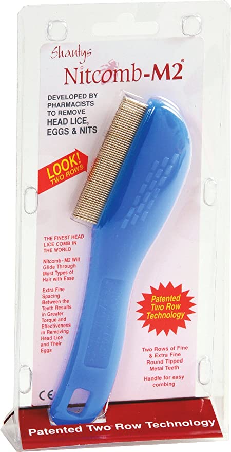 Head Lice Comb With Patented Two Row Technology &ndash; Shantys M2 Nit Comb (01061)