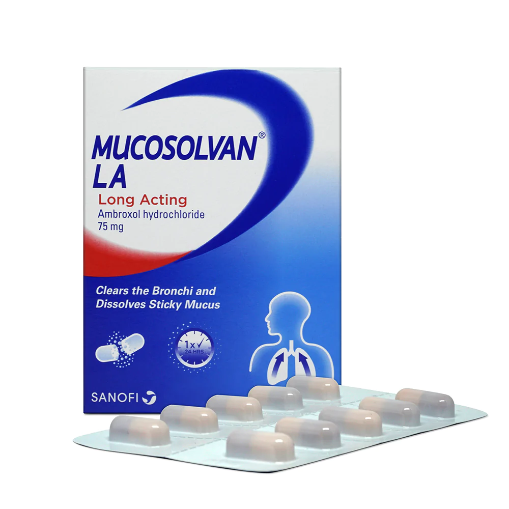 Mucosolvan Long Acting  Cough  75Mg Capsules 10`S