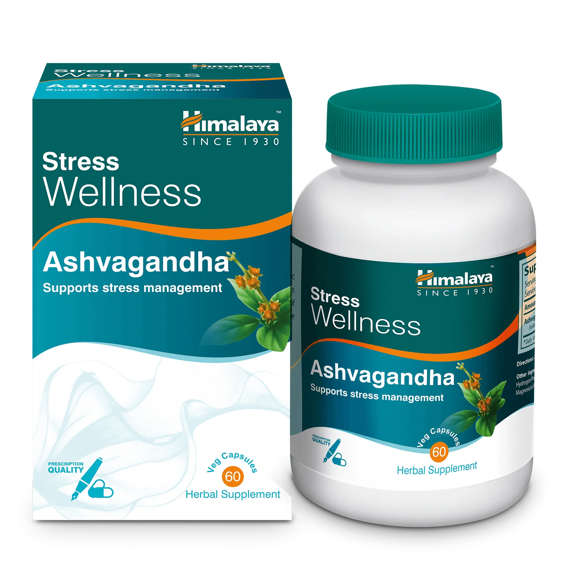 Himalaya Ashvagandha Capsules For Stress Support & Vitality 60's