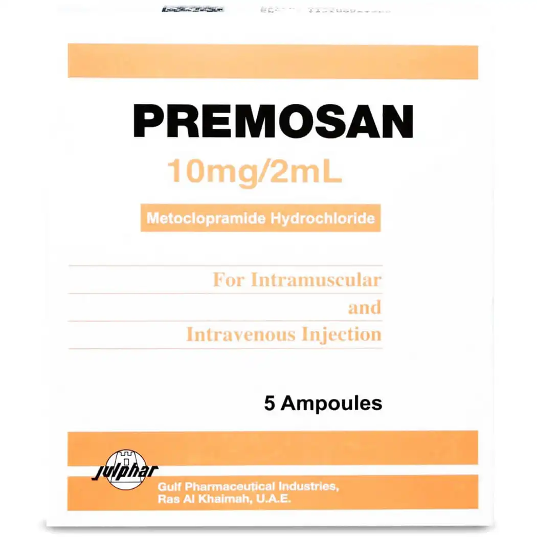 Premosan Metoclopramide 10mg/2ml Injection 50's – Prescription Treatment For Nausea & Vomiting