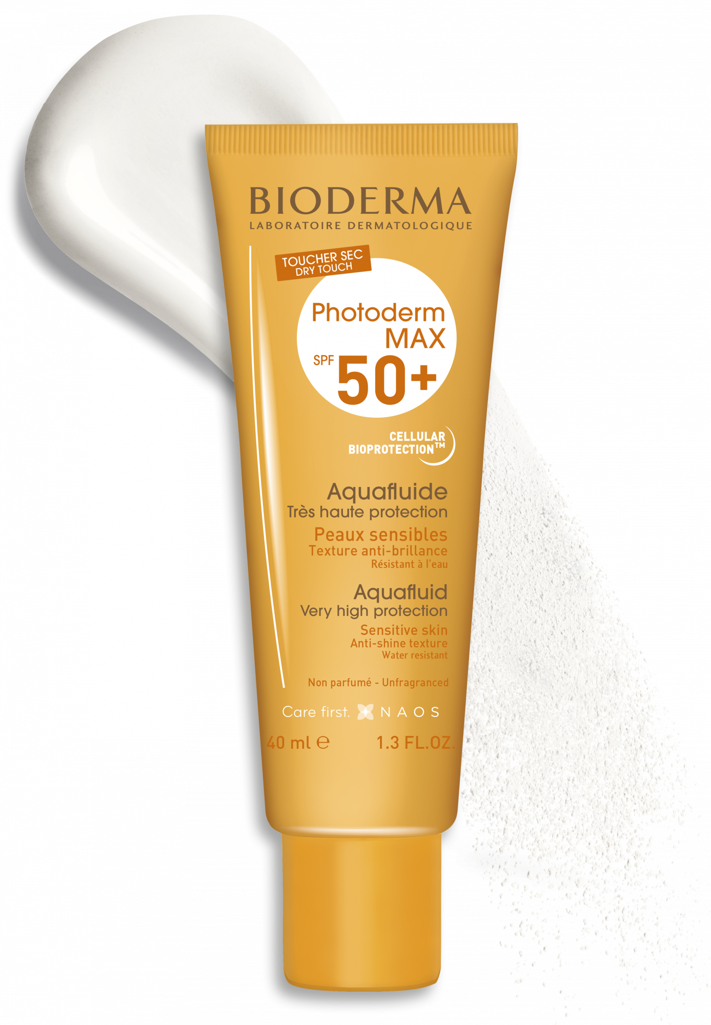 Bioderma Photoderm Aquafluide Spf50+ 40ml For Combination To Oily Sensitive Skin, Very High Uva/uvb Protection & Matte Finish