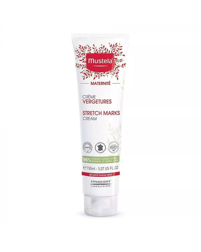 Mustela Stretch Marks Cream 150ml For Pregnancy & Postpartum With Avocado Peptides, Skin Elasticity & Stretch Mark Care