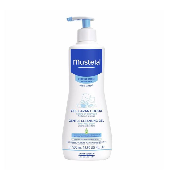 Mustela Gentle Cleansing Gel 500ml For Baby & Child Hair And Body With Organic Avocado, Gentle Soap-free Daily Cleansing