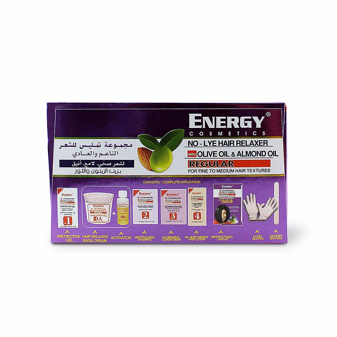 Energy No-lye Hair Relaxer Kit Regular For Smoother, Straighter Hair