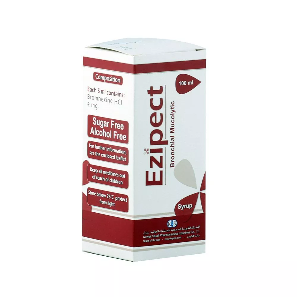 Ezipect Syrup (Alcohol & Sugar Free) 4Mg/5Ml 100Ml Glass Bottle