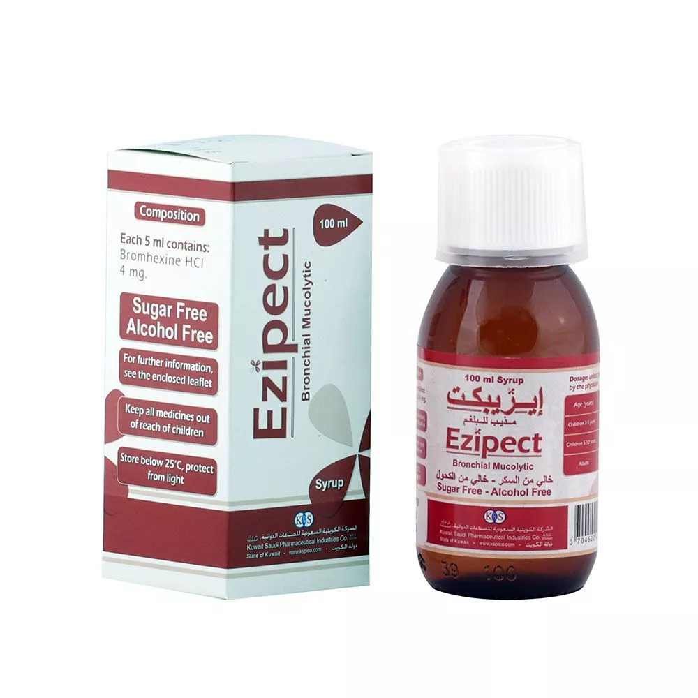 Ezipect Syrup (Alcohol & Sugar Free) 4Mg/5Ml 100Ml Glass Bottle