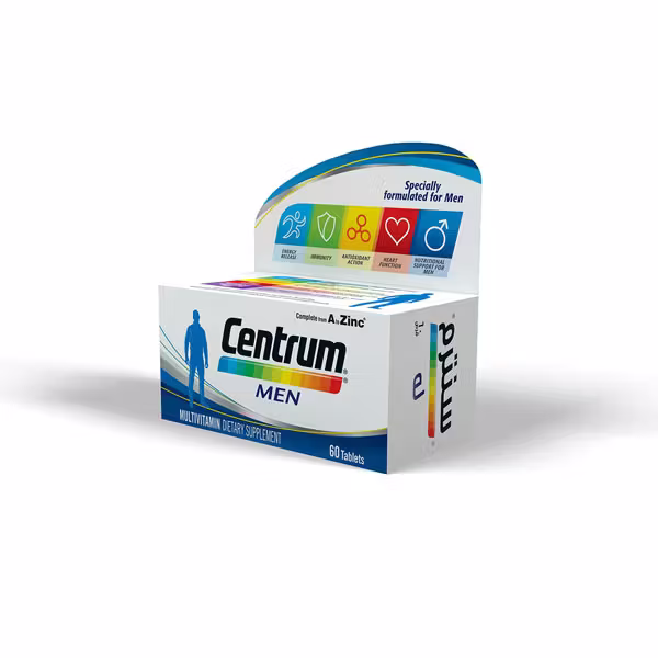 Centrum Men Multivitamin Tablets For Energy, Immunity & Daily Nutritional Support 30's