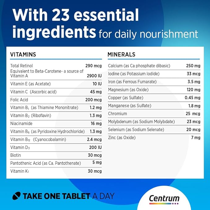 Centrum Men Multivitamin Tablets 100’s