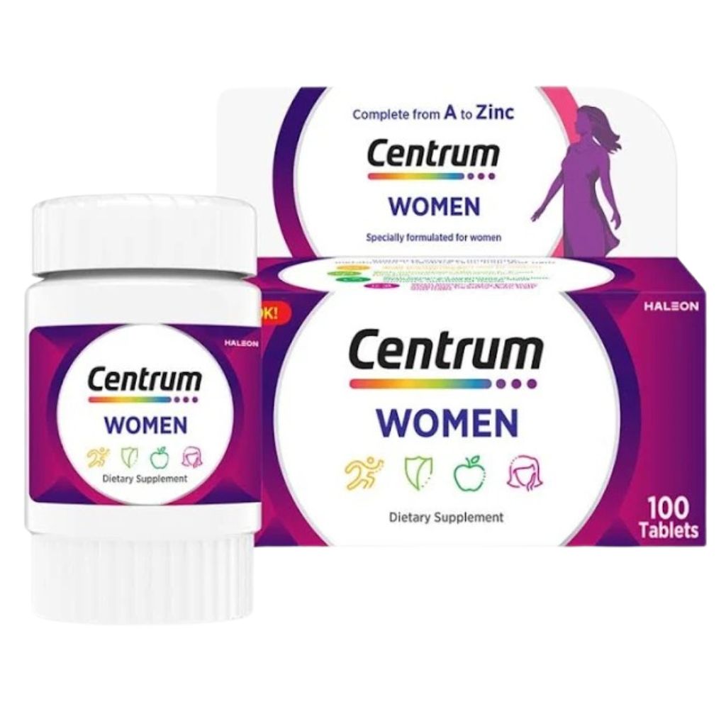 Centrum Women Multivitamin Tablets For Energy, Immunity & Daily Nutritional Support 100's