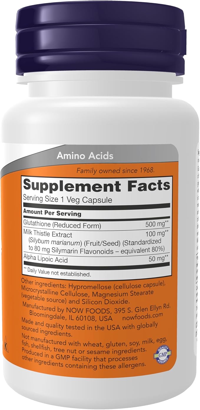 Now Glutathione 500 Mg V-caps, 30’s
