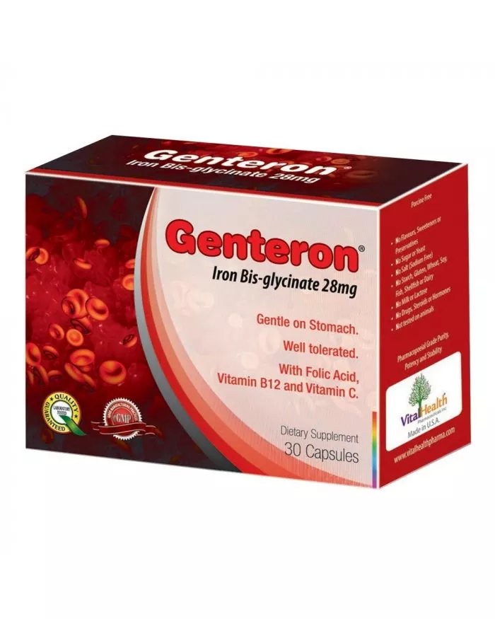 Genteron Iron And Vitamin Capsules 30`S