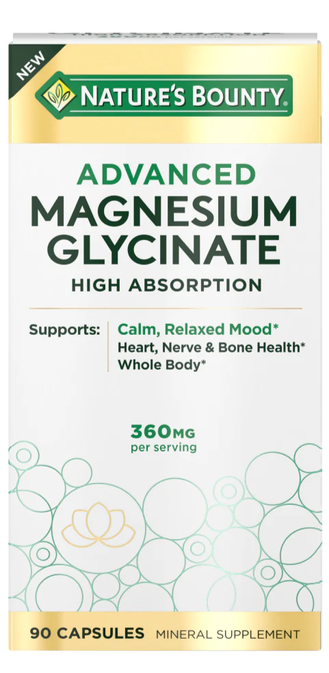 Nature’s Bounty Advanced Magnesium Glycinate, 60 Capsules (nb-01255)