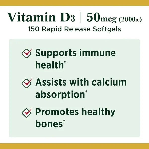 Nature’s Bounty Vitamin D Bonus 2000 Iu Tablets