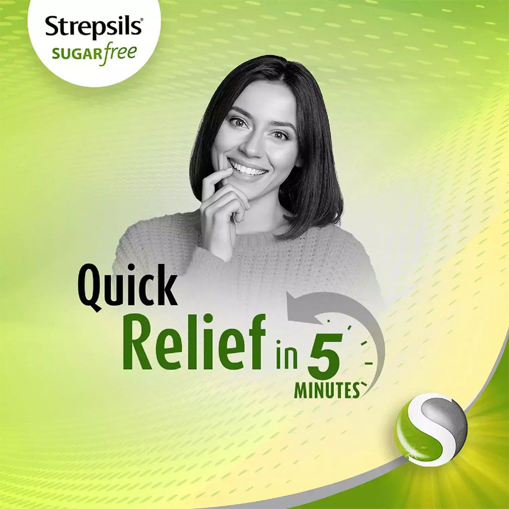 Strepsils Lemon Sugar Free Lozenges, 36 Pieces