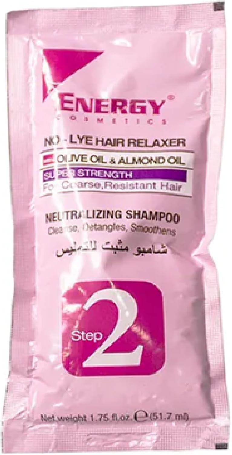 Energy No-lye Hair Relaxer Kit Super For Coarse & Resistant Hair