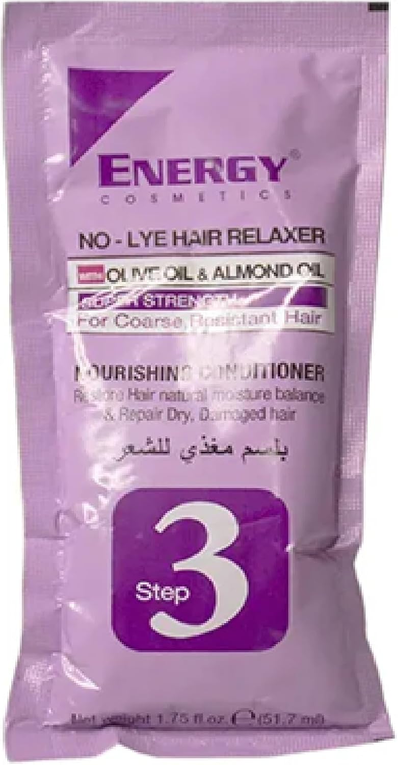 Energy No-lye Hair Relaxer Kit Super For Coarse & Resistant Hair