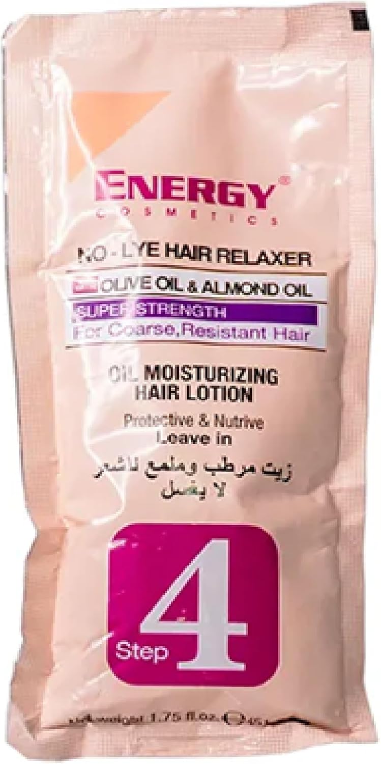 Energy No-lye Hair Relaxer Kit Super For Coarse & Resistant Hair