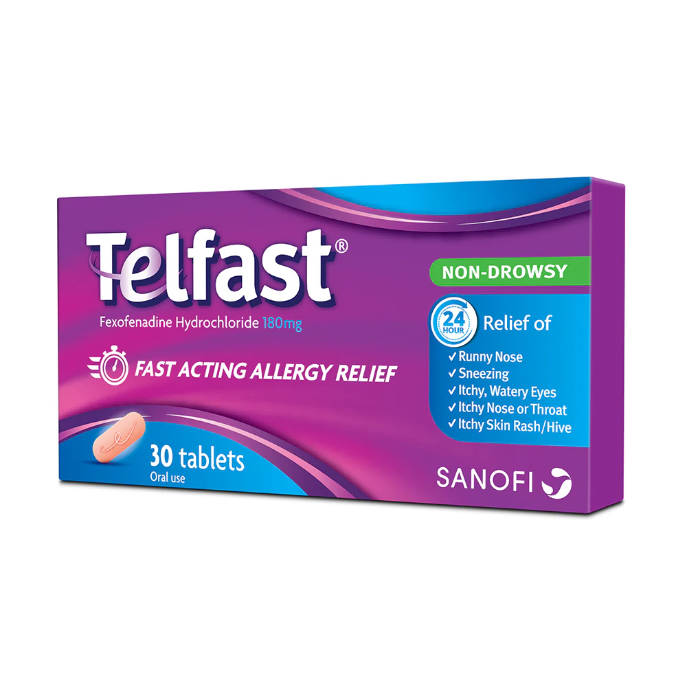 Telfast 180 Mg Tablets, 30’s