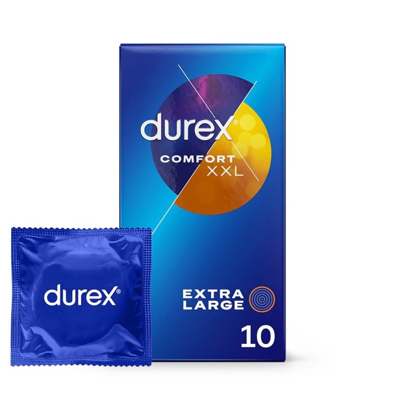 Durex Xxl Extra Large Condoms 10 Pack For Comfortable Fit & Reliable Protection