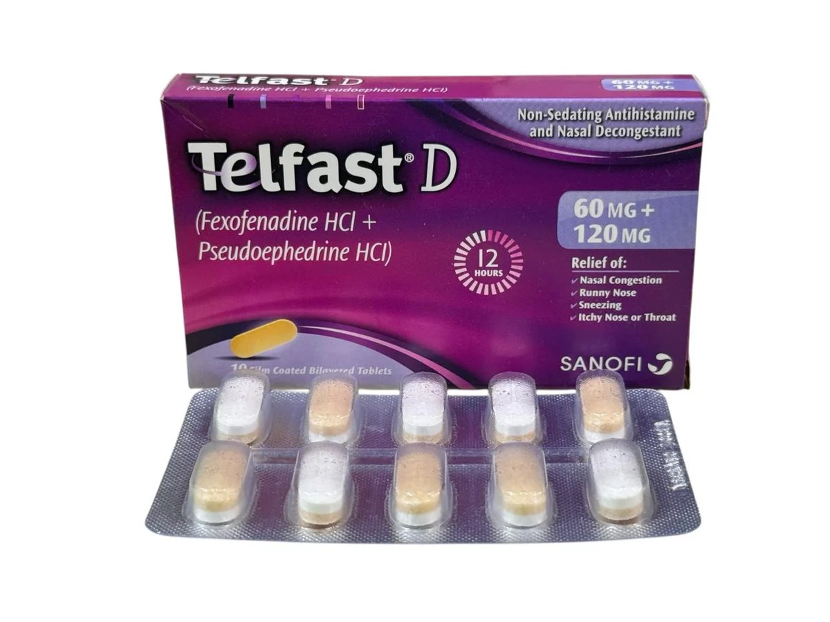 TELFAST D 60mg/120mg **-Tablets/Extended Release-10's Blister