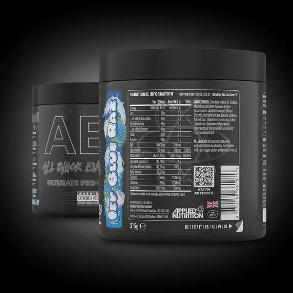 Applied Nutrition Abe Ultimate Pre-Workout Icy Blue Raz (315 G / 0.69 Lb)